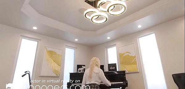 VR BANGERS Blonde teen Elsa Jean fucks piano teacher